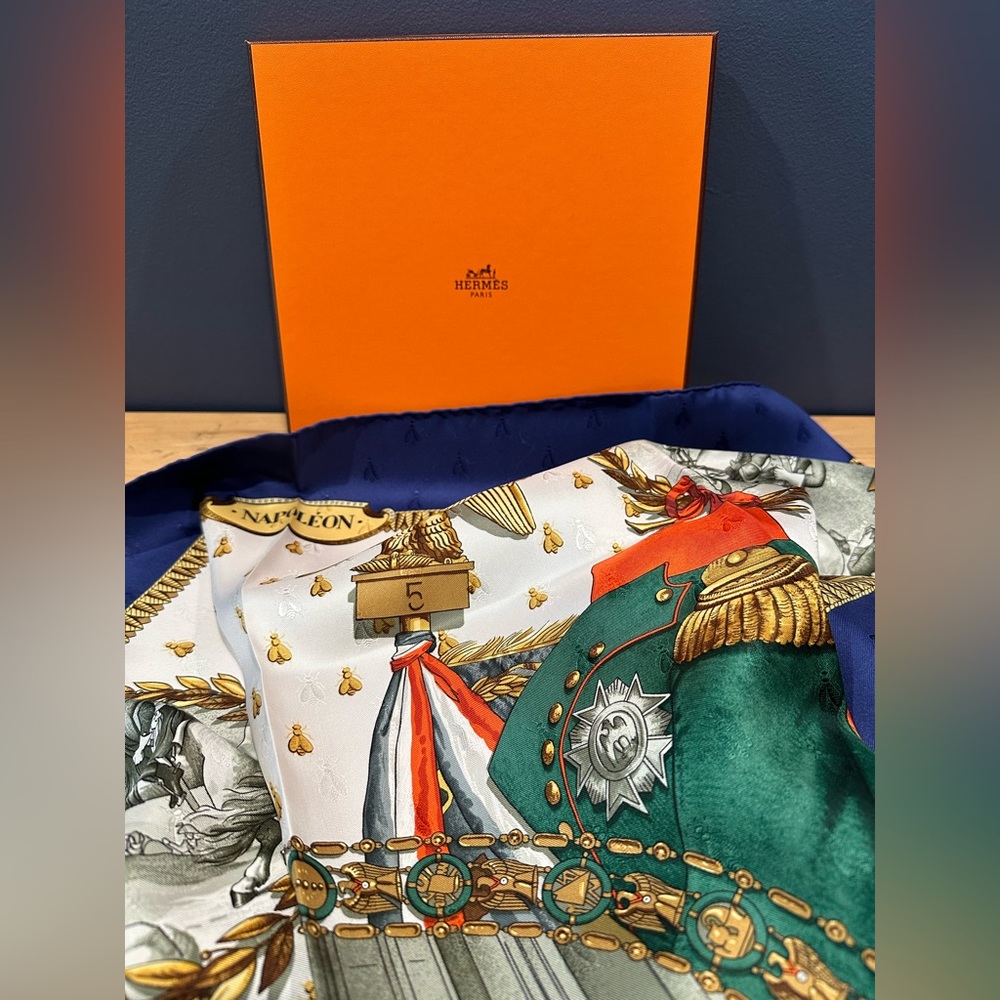 Vintage Hermès Napoleon Scarf 90 in Mint Condition